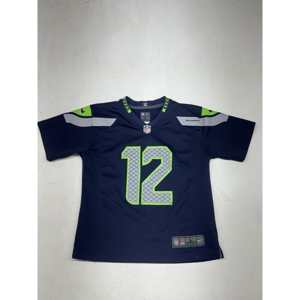 Nike Seattle Seahawks NFL #12 Fans NFL On Field Blue Football Jersey Youth L (7) - Picture 2 of 7